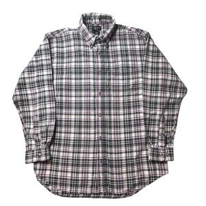 Consensus Shirt Mens L Purple Plaid Flannel Herringbone Button Down Long Slv